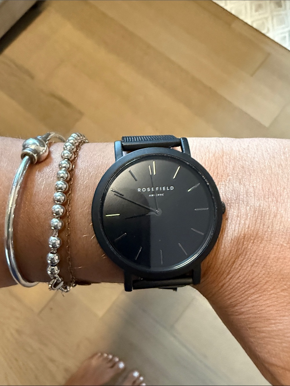 Rosefield Black Minimalist Watch